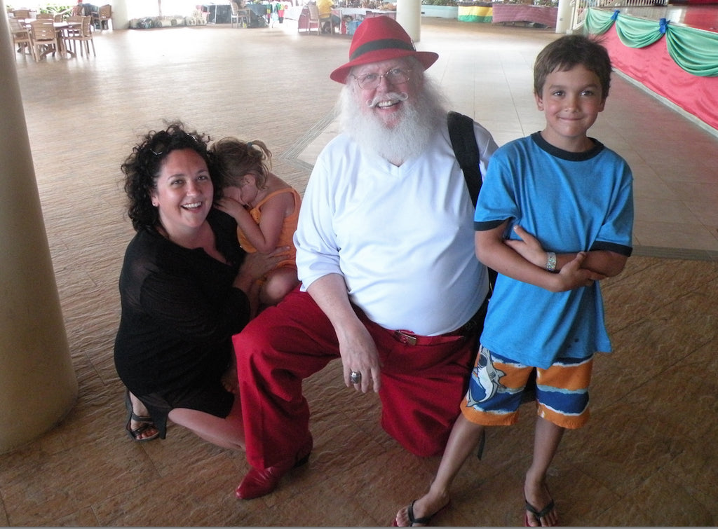 Meeting Santa on vacation in Jamaica