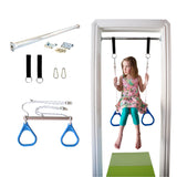 Doorway Trapeze Bar and Gym Rings Combo - Blue - DreamGYM