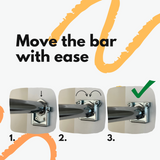 Brackets allow to move the pull-up bar with ease.