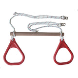 Gym Rings and Trapeze Bar Combo - Red - DreamGYM