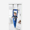 Dream gym doorway sensory swing in blue colour installed in a door frame