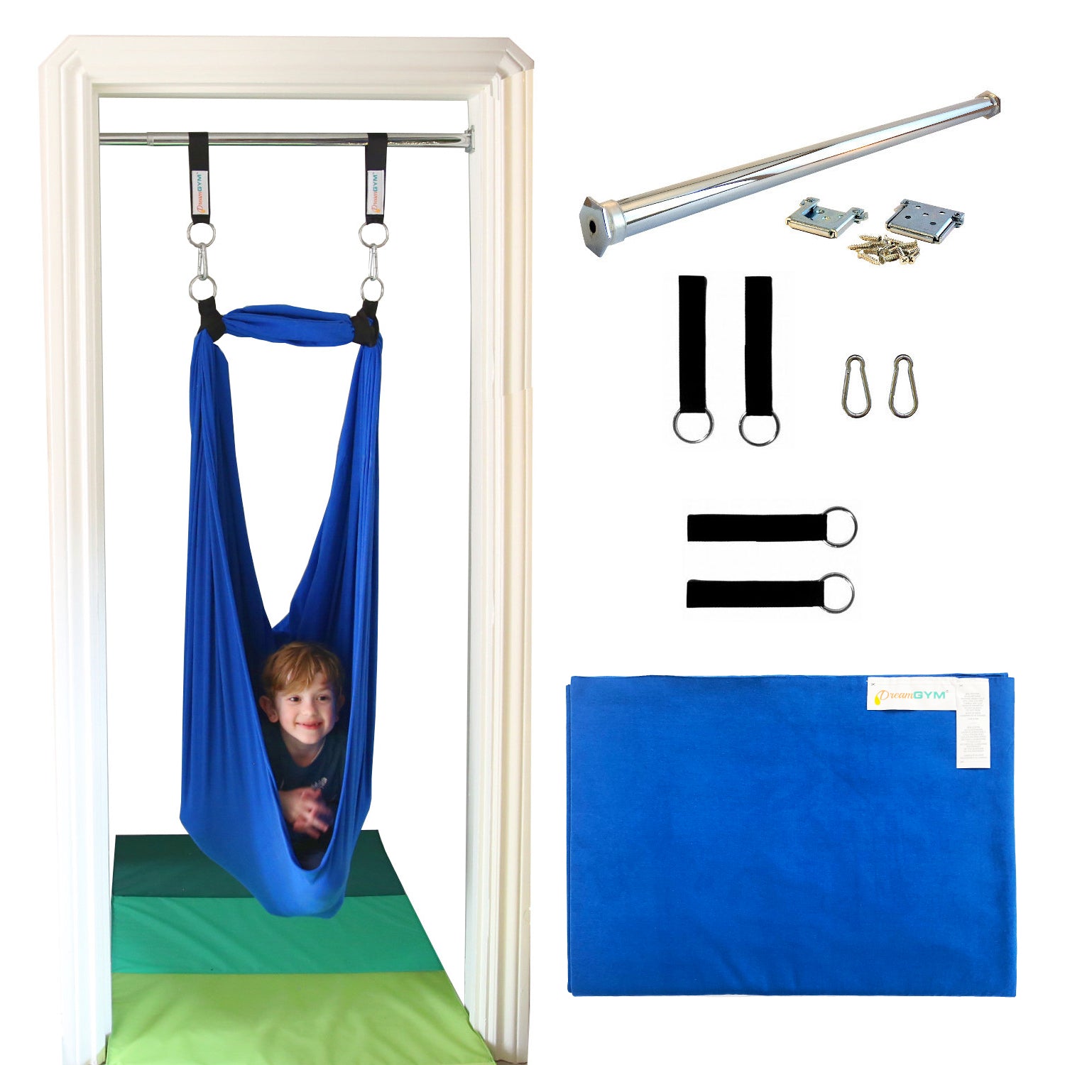 Doorway Therapy Sensory Swing - Blue - DreamGYM