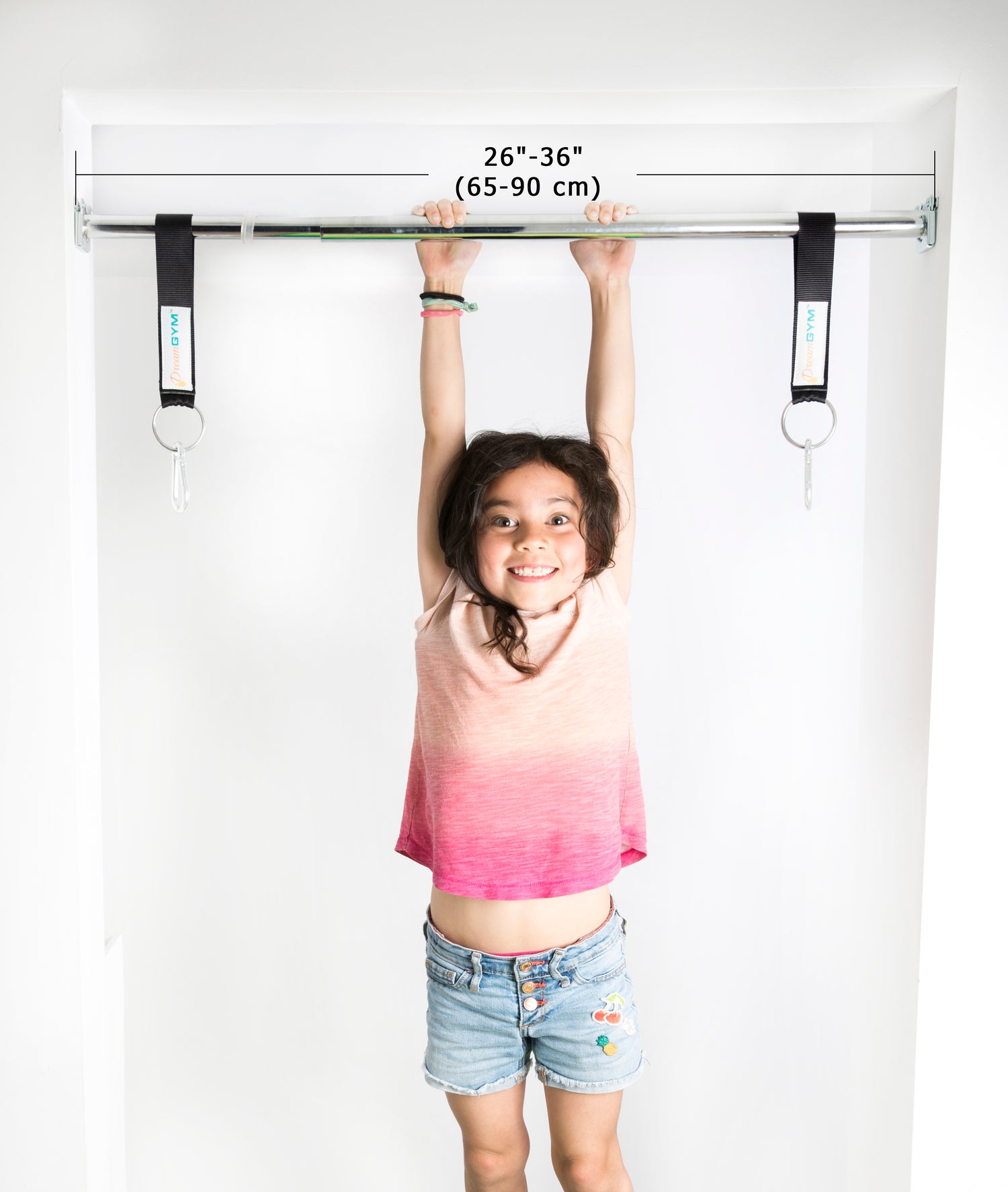 Doorway Swing for Kids - Trapeze Bar and Gymnastic Rings Combo - Red - DreamGYM