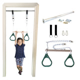 Doorway Trapeze Bar and Gym Rings Combo - Green - DreamGYM