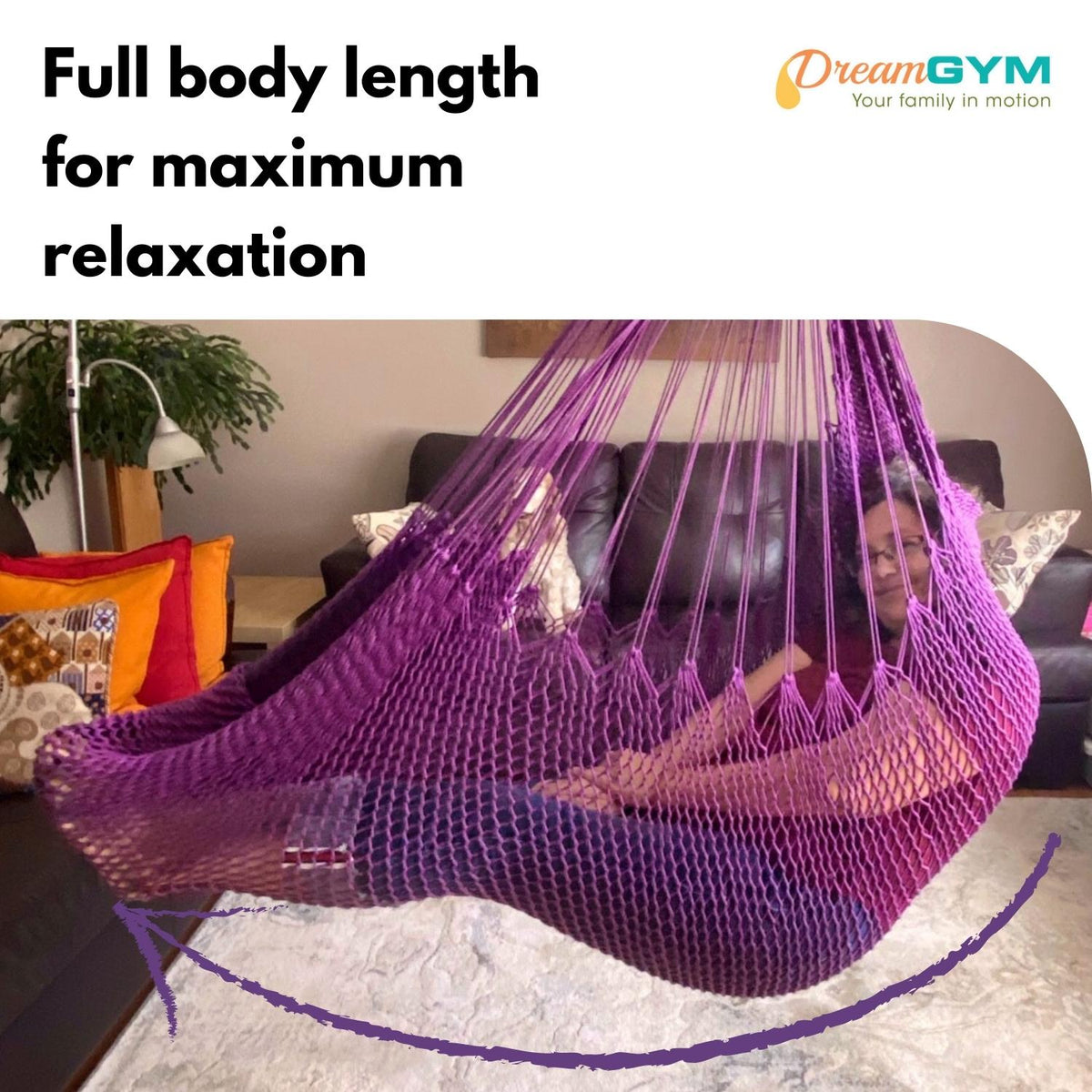 Therapy Hammock Swing - Calm Violet – DreamGYM