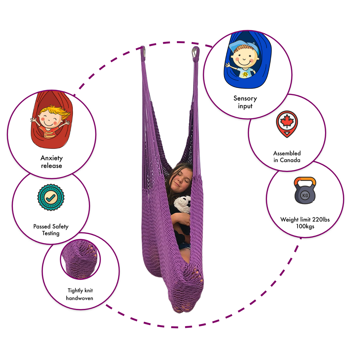 Therapy Hammock Swing - Calm Violet – DreamGYM