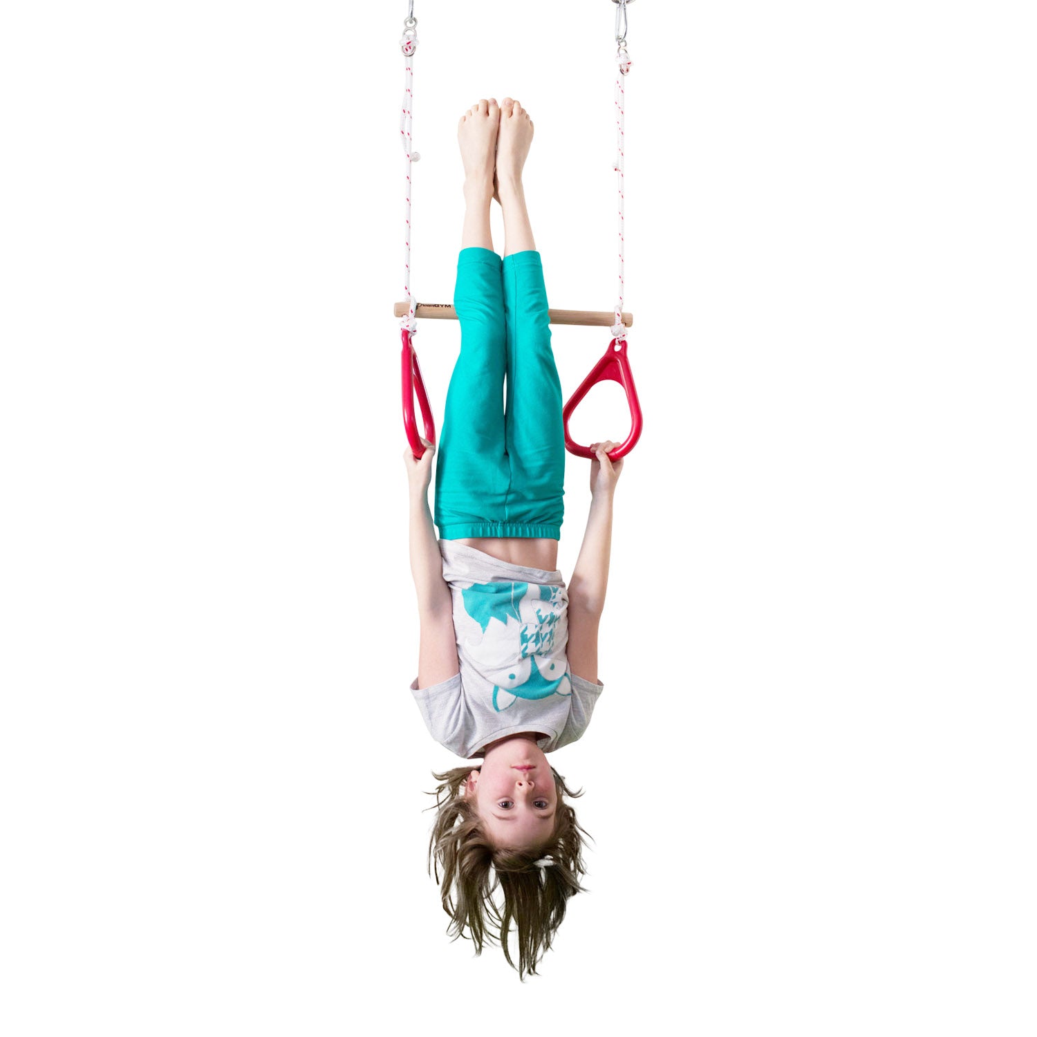 Gym Rings and Trapeze Bar Combo - Red - DreamGYM